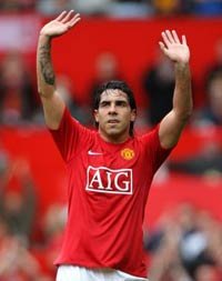 EPL: Carlos Tevez, Manchester United v Arsenal (PA)